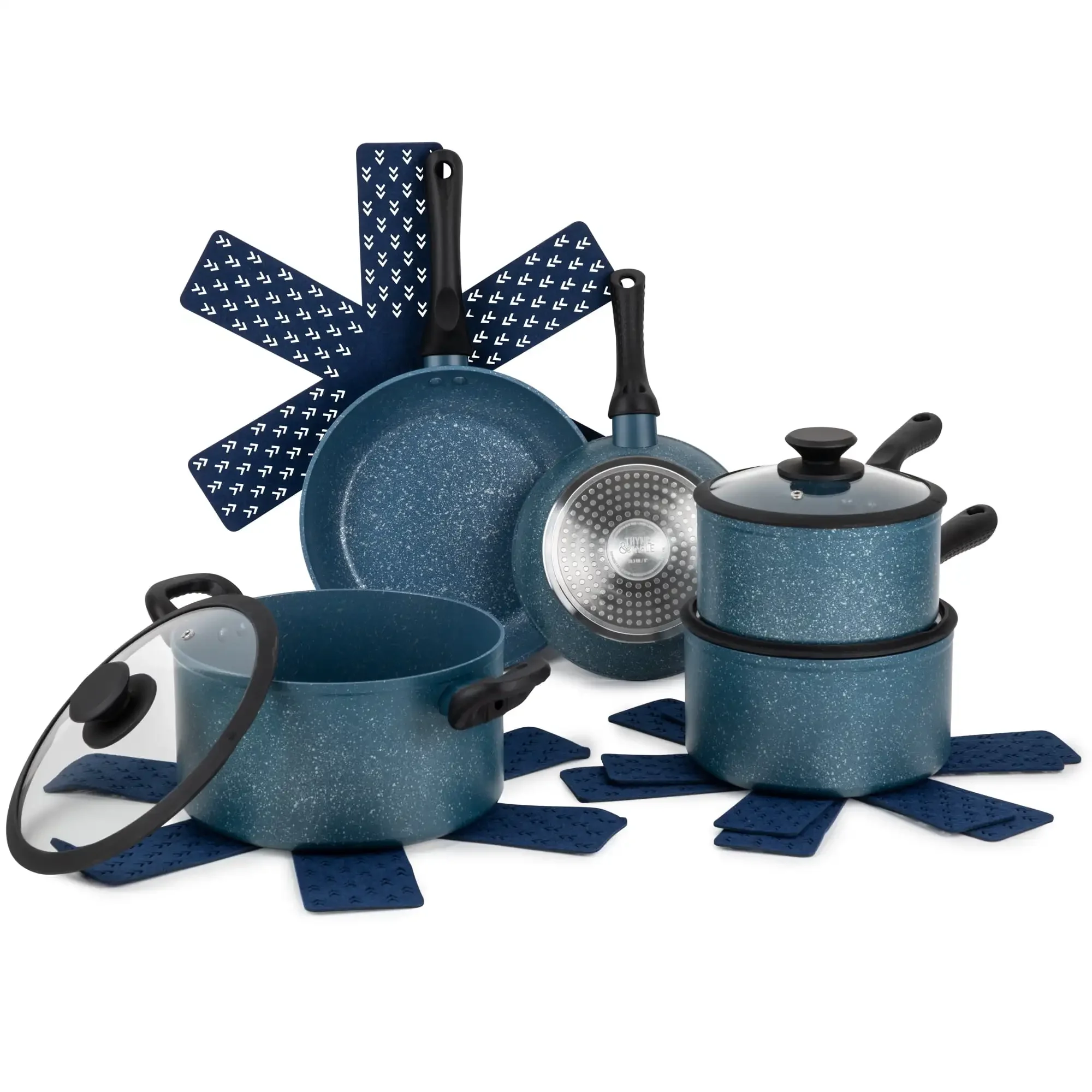 

12 Piece Cookware Set, Sea Blue