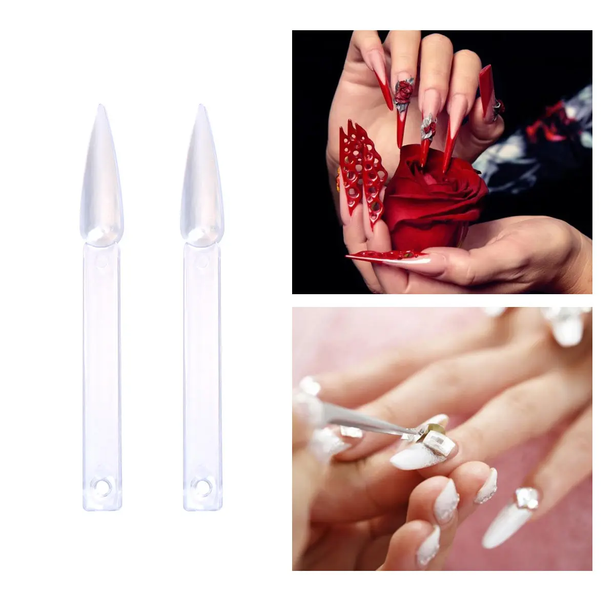 

2 набора прозрачных веерообразных палитр для нейл-арта, 40 штук, демонстрационные образцы для начинающих мастеров