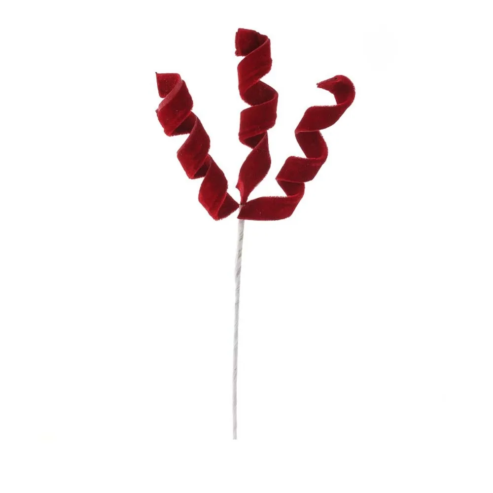 

45cm Christmas Artificial Branches Handmade Realistic Christmas Velvet Stem Hanging Decorative Xmas Tree Ornaments