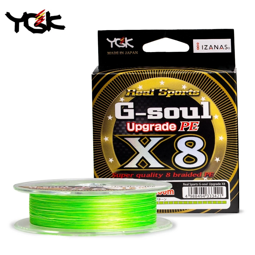 Original YGK G-SOUL Fishing Line, Super Strong,X8 BRAID, 8 Strands, Multifilament PE Line, 150m, 200m, Japan, 14LB-60LB