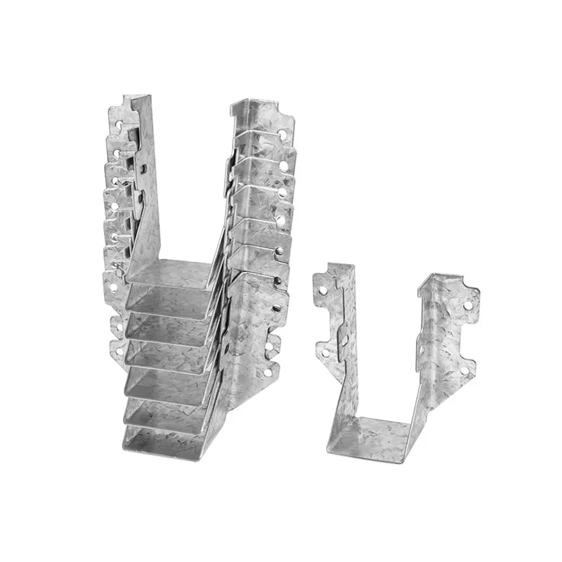 8Pcs Joist Hanger Structural-Connectors Face Mount 2x4 Face Mount Joist Hanger 18 Gauge Joist Dimensional Hangers