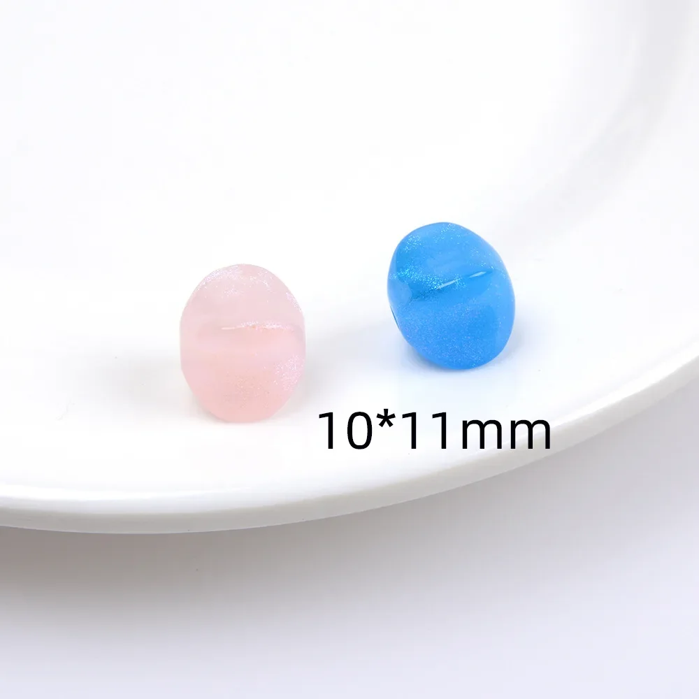 20 Pieces  10 * 11mm Retro Jelly Colored Four Corner Blue Light Beads  DIY Makes Necklaces, Bracelets, Clothing Accessories