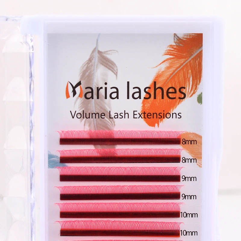 MARIA Pink Y Shaped Lash YY Type Eyelash Purple Lashes Extension Pink Wholesale Makeup Soft Black Cilia Supplier