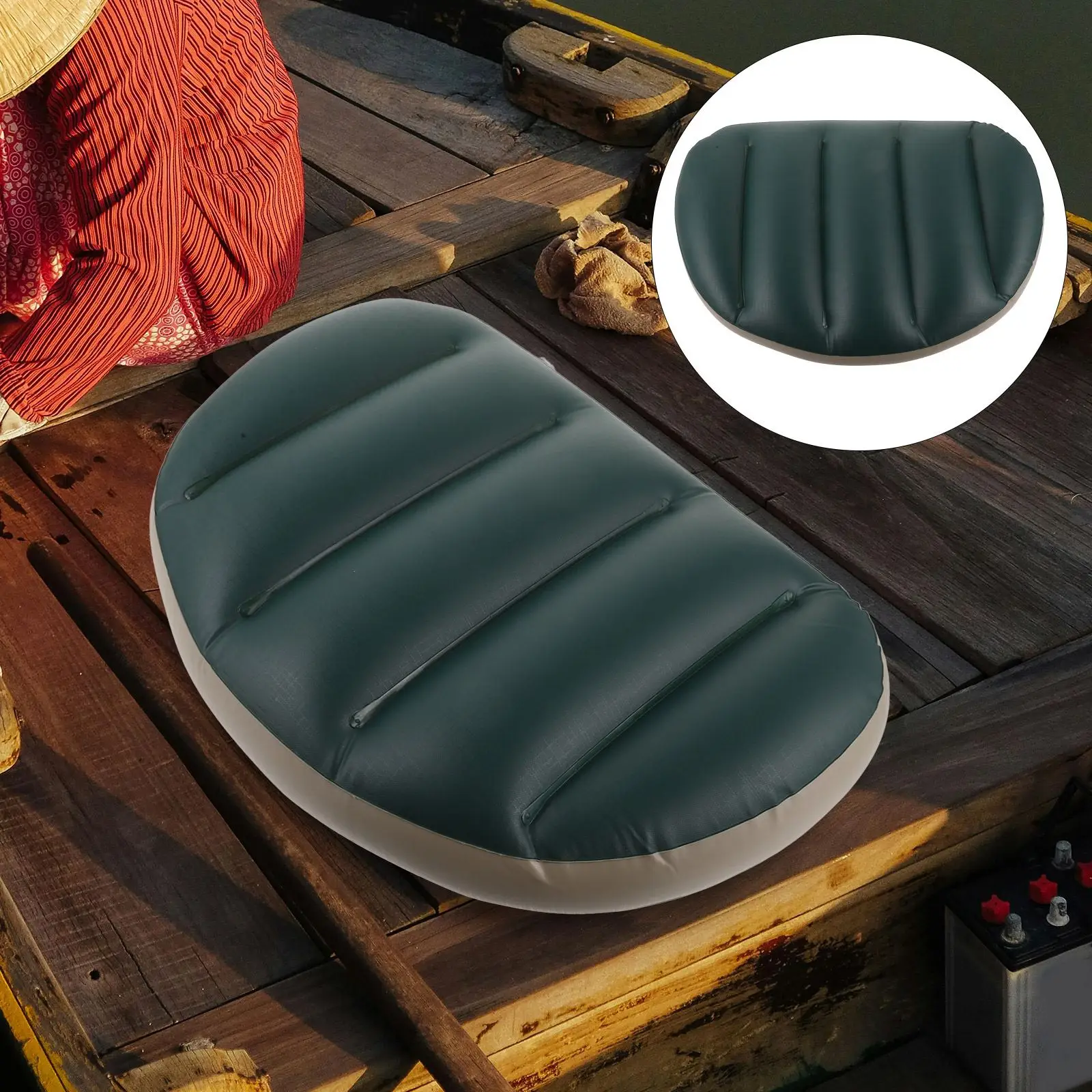 

Boat Inflatable Cushion Water Rafting Boating Sit Camping Chair Pad Padded Kayak Back Seat Saddle An Fittings