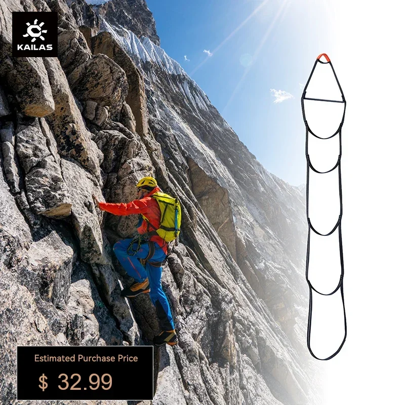 

KAILAS 5-step Rock Climbing Rope Ladder Outdoor Sport Mountaineering Wall Equipment Rescue Working At Heights Escape Tool EE305D