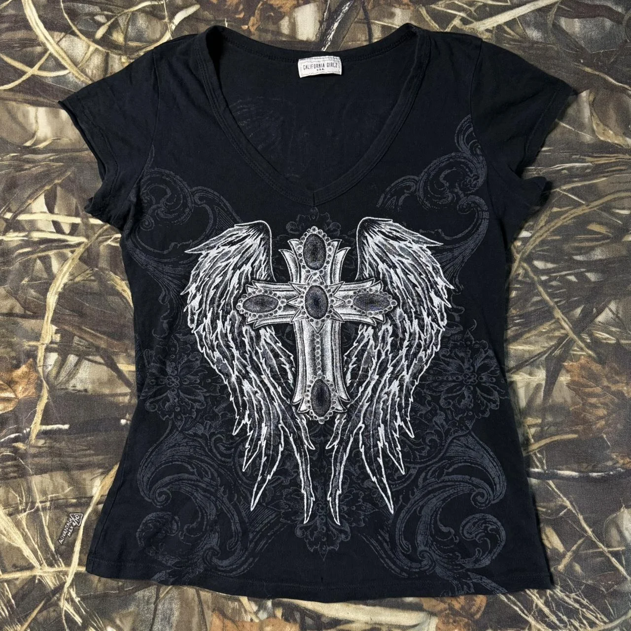 

Punk Short Sleeve Women's T shirt Slim Gothic Higt Street V-neck Summer Crop Tops Aesthetic 2000s Grunge Tee Shirts Kpop Y2k Top