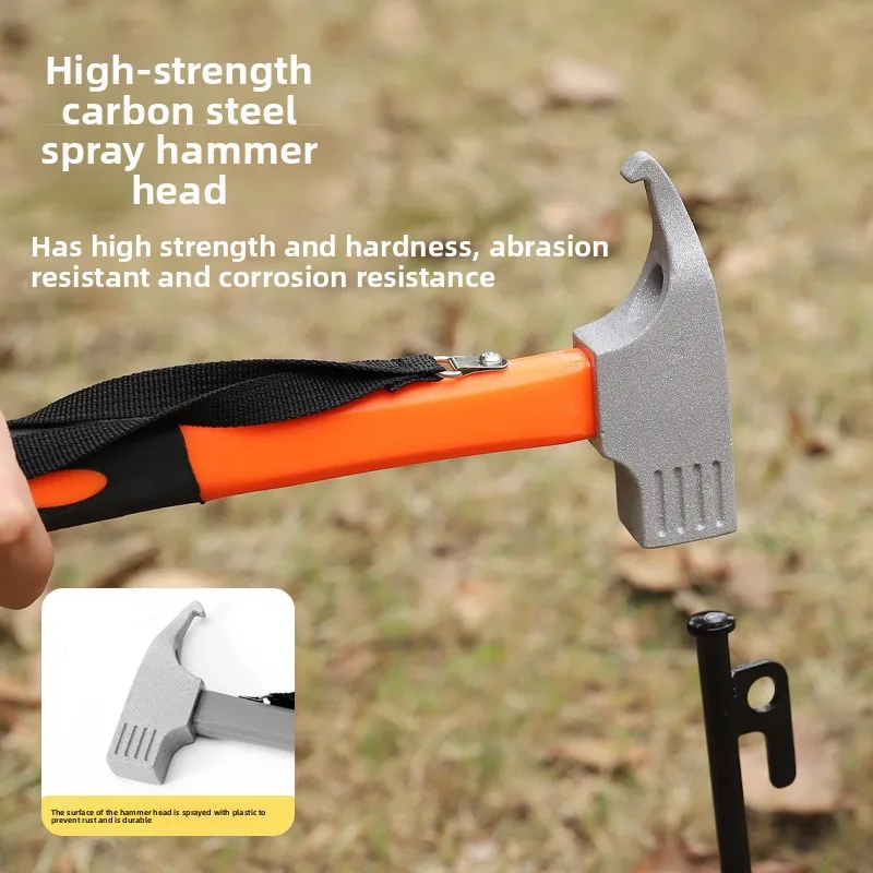

Многофункциональный походный молоток из высокоуглеродистой стали — универсальный инструмент для извлечения креплений для палаток и бытового использования