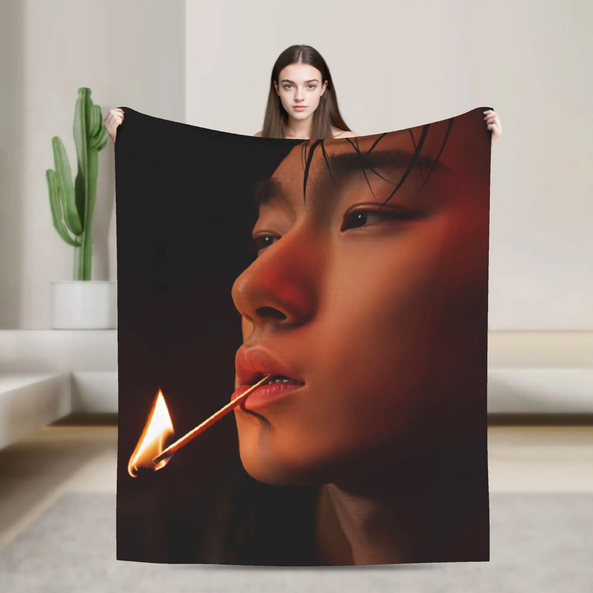 Choi San Singer Blanket  Warm Print Plush Throw Blanket For Students Couch Chair Flannel Bedspread Bed Cover