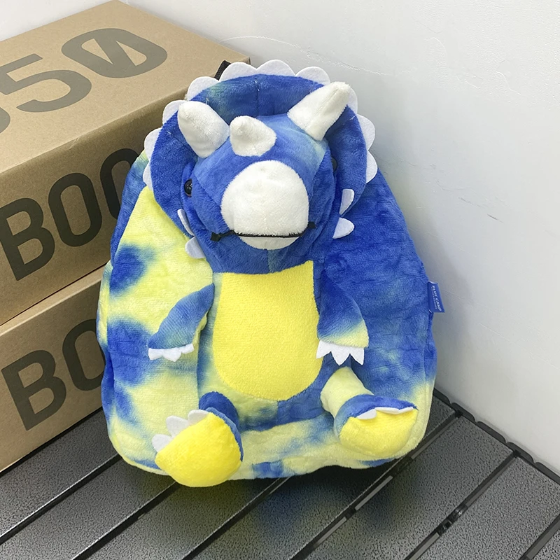 Peluche dinosauro borsa da scuola peluche cartone animato dinosauro zaino modellazione animale borsa da scuola nuovo carino peluche cartone animato