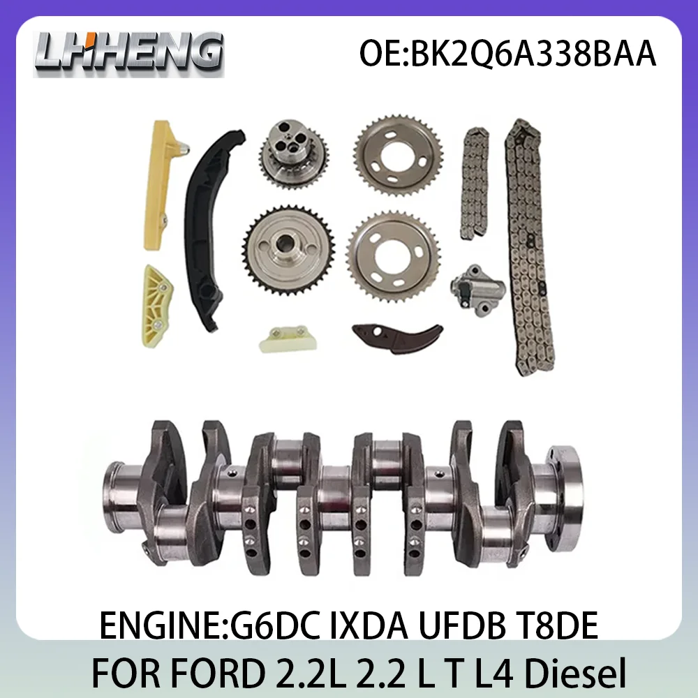 Engine crankshaft timing kit for FORD C-MAX FOCUS GALAXY GRAND KUGA PANGER S-MAX 01-20 2.2L 2.2 L T L4 Diesel BK2Q6333BAA G6DC