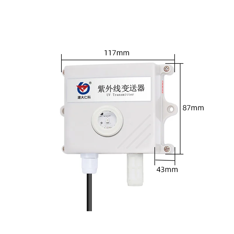 UV Sensor Ultraviolet Irradiance Monitoring UV Transmitter RS485 Light Intensity Detection