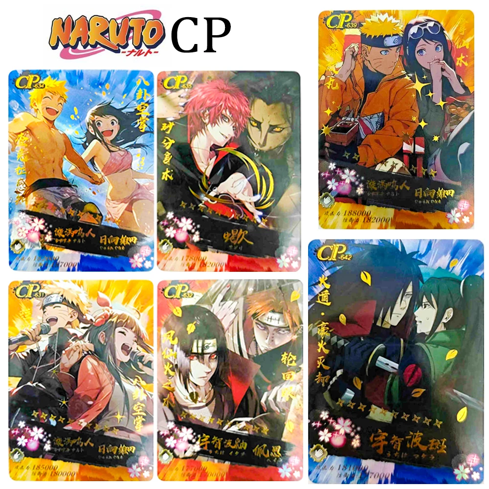 Naruto CP Senju Pillar Uchiha Madara Naruto Uzumaki Hinata Hinata Refraction glitter bronzing collection card Boys holiday gifts