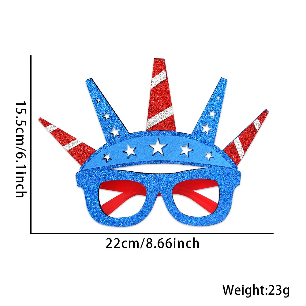 

3Pcs Independence Day Glasses Usa Themed Sunglasses Patriotic Party Props Photo Booth Accessories for July 4th