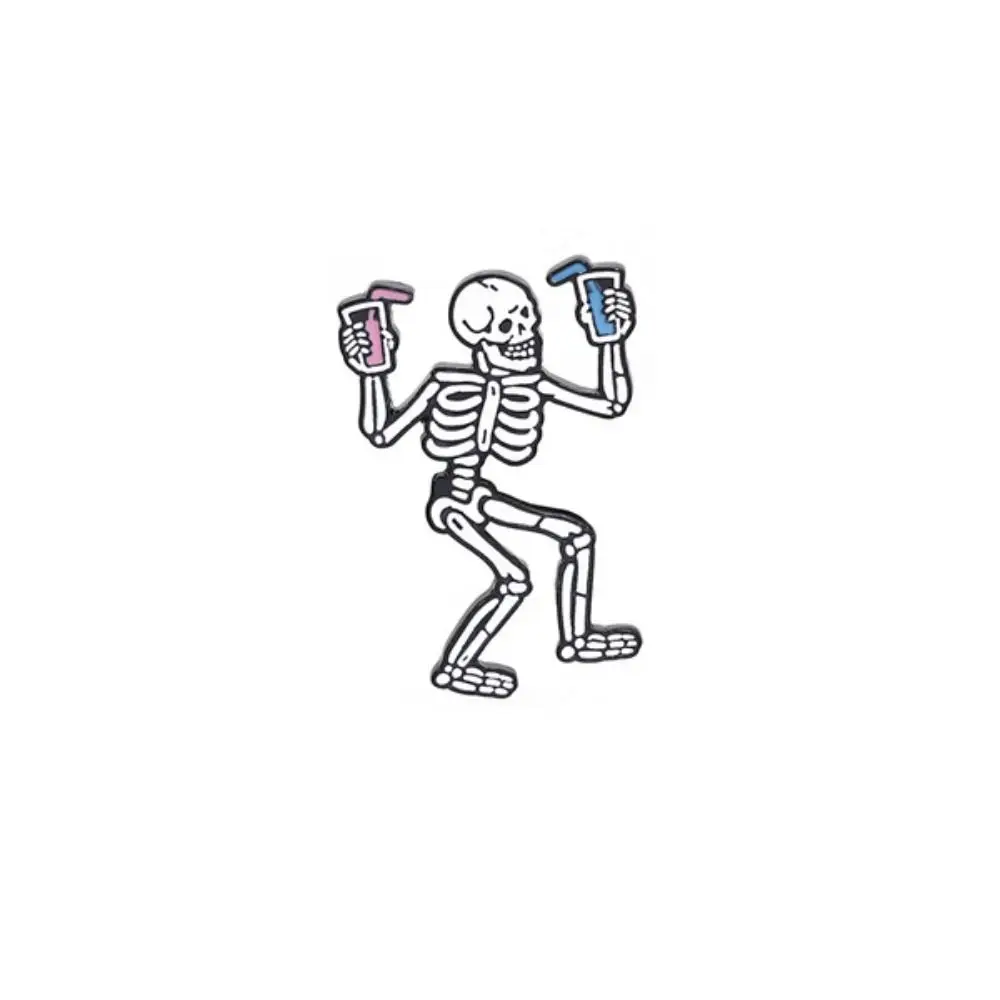 أزياء خمر هالوين التلبيب دبابيس مخيف الشرير الجمجمة بروش الملابس والاكسسوارات الإبداعية الكرتون بروش معدني هالوين