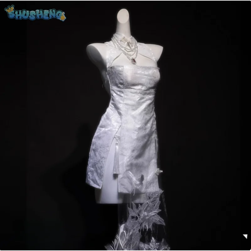

NIKKE：The Goddess of Victory God of Punishment Cosplay Costume Halloween New Women Chinese Elegant Cheongsam Dress Prop Wig Set