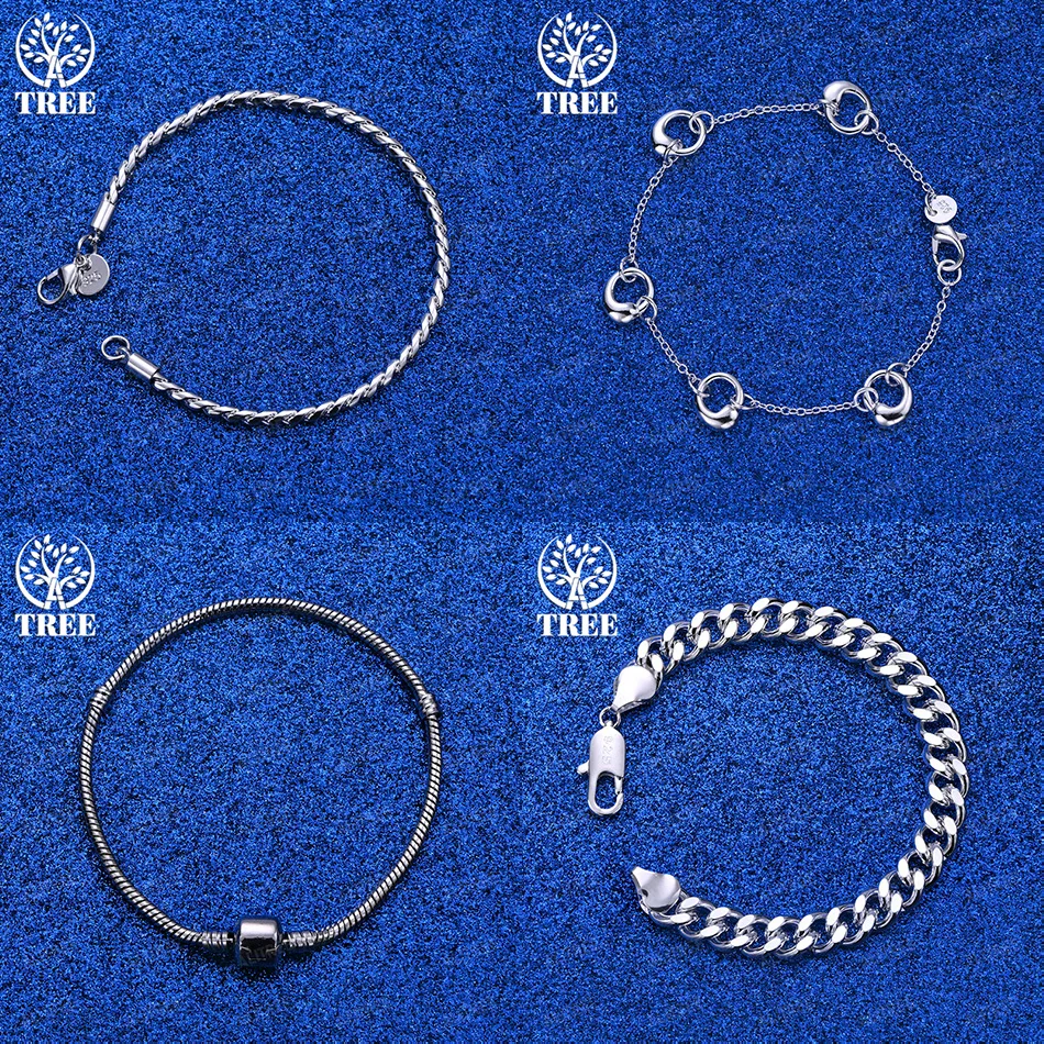 

Fashion Fine 925 Sterling Silver Small Water Drop Cuban Chain Snake Chain Bracelets Women Gift Birthday Party Popular Jewelry