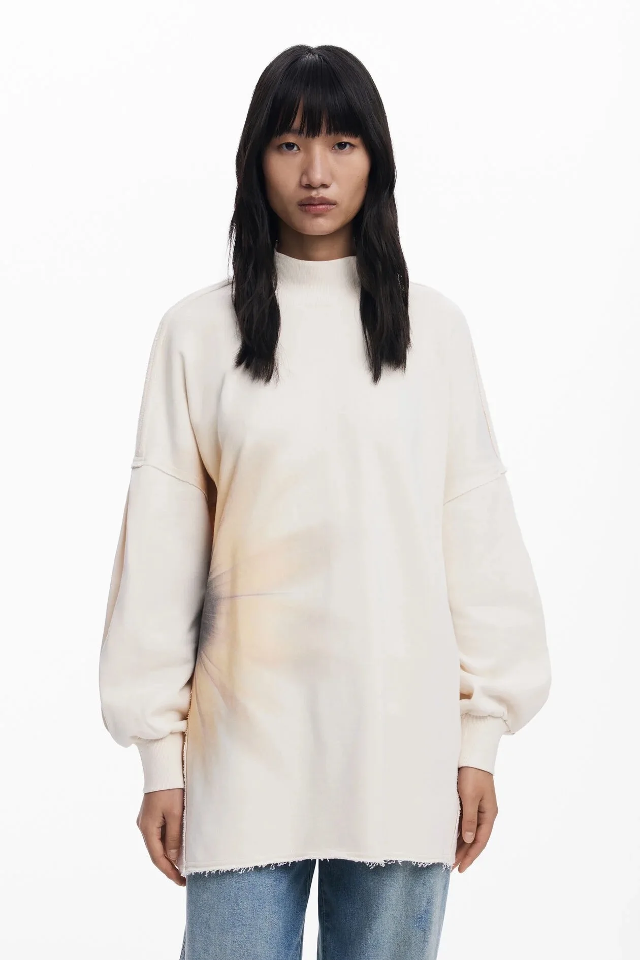 الأوروبية والأمريكية والإسبانية الأصلية 3D تصميم مطبوع صغير الرقبة العالية فضفاضة عارضة المرأة هوديي شخصية الموضة