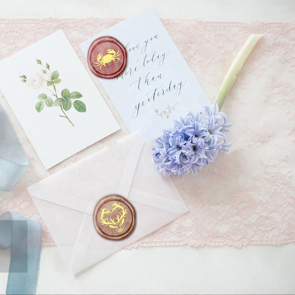 Butterfly Wax Seal Stamp, 25 mm, Interchangeable Animal Designs, Solid Brass Tip,Removable,for Envelopes,Invitations,Gift Cards