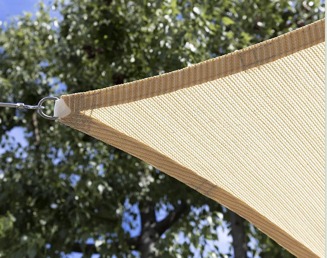 Indoor 12 * 12 feet outdoor garden canopy high density polyethylene ultraviolet sunshade sail weaving technology