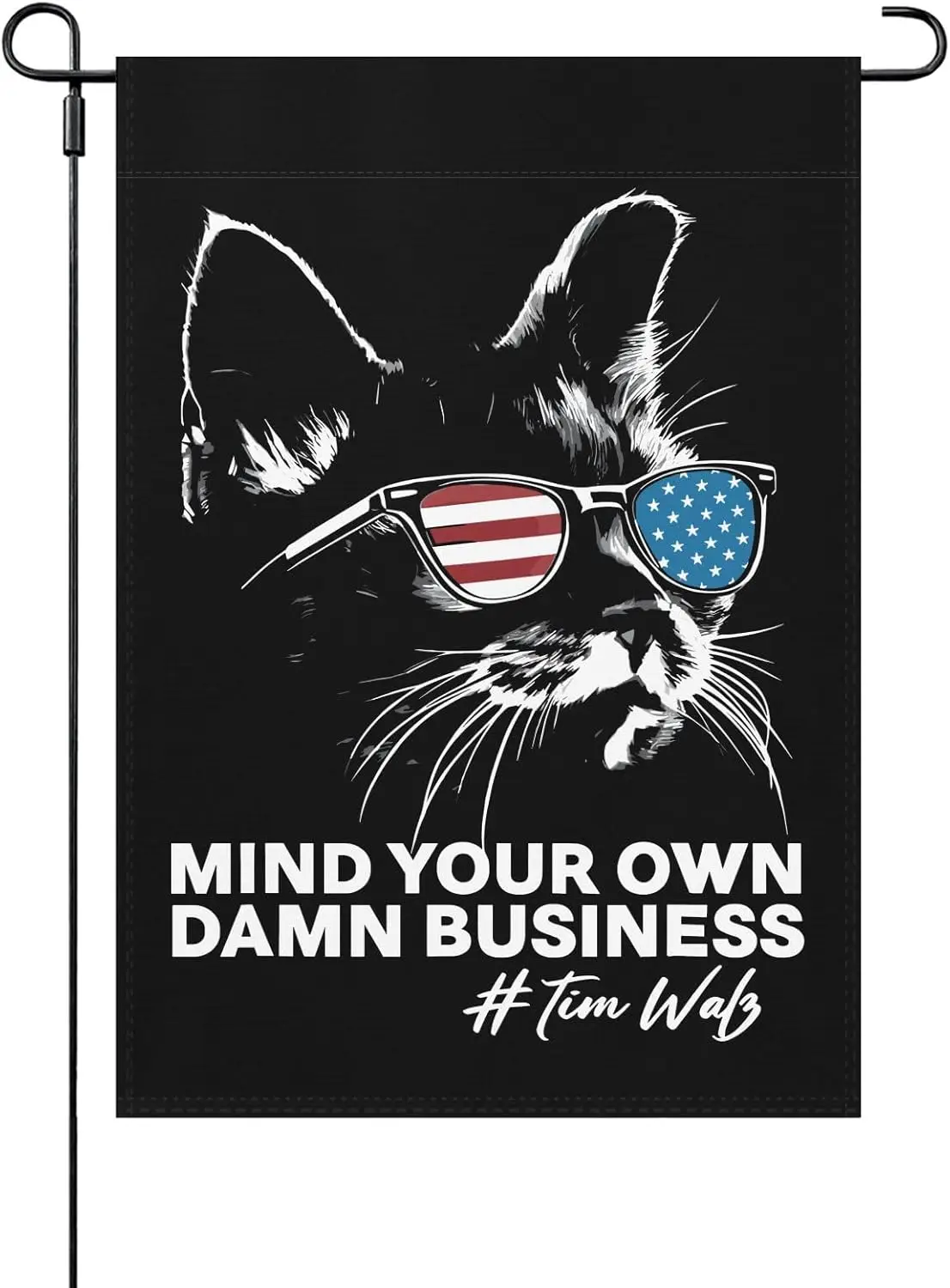 Kamala Harris Waltz Mind Your Own Damn Business Outdoor Flag One Size Double Sided, Retro Outdoor Flag One Size For Yard Funny G