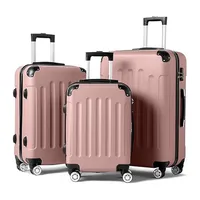 3-Piece Luggage Set Travel Lightweight Suitcases with Rolling Wheels, TSA lock & Hardside Corner, Family Travel Luggages Sets 5