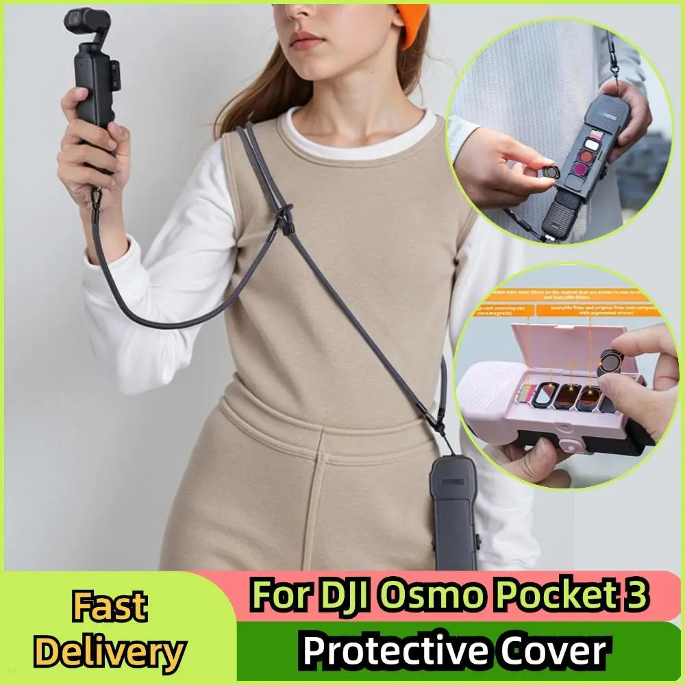 Защитный чехол для DJI Osmo Pocket 3 с магнитной откидной крышкой, фильтры для SD-карты, слоты для хранения для камеры DJI Osmo Pocket 3