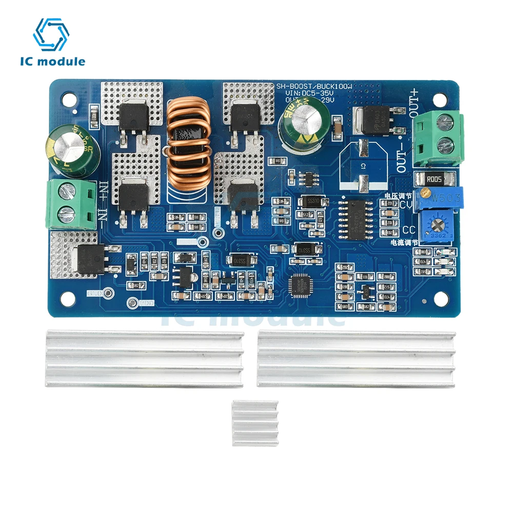 

DC 5-35V to DC 2.5-30V Automatic Step UP/Down Converter Boost/Buck Voltage Regulator Module Adjustable DC Power Supply Module