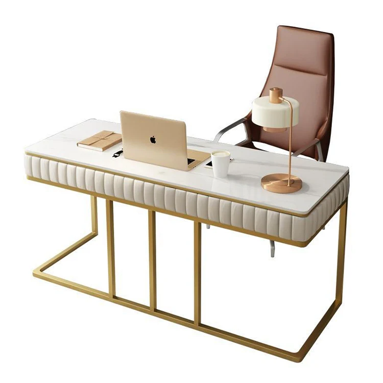 

Nordic Modern Light Luxury Marble Desk Minimalist Study Lacquered Writing Desk
