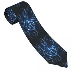 Classic Tie for Men Silk Mens Neckties for Wedding Party Business Adult Neck Tie Casual Music Notes Tie