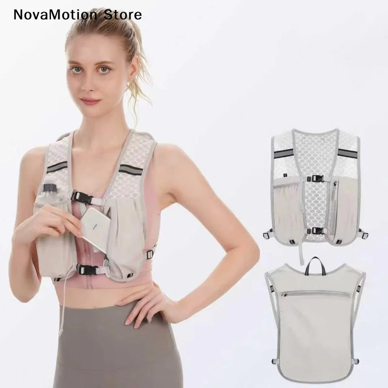 Factory Sales Running Hydration Vest Backpack For Hiking Cycling Marathon Lightweight Water Chest Pack With Phone Storage Pocket