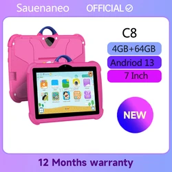 Sauenaneo-Tabletas 5G de 7 pulgadas para niños, Tablet con WiFi, 4GB de RAM, 64GB de ROM, para estudiar, educación, cuatro núcleos, Google Play, regalo para niños, 4000mAh