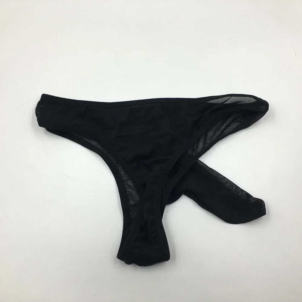 

Brand New Hot Sale Daily All Seasons Mens Underwear Briefs Lingerie Mesh See-Through Sexy Soild Color Thong Trunks
