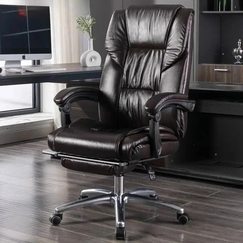 Sedia da ufficio nordica di lusso Aggiornamento regolabile Designer Comoda sedia da ufficio Mobili per la casa Fauteuil Bureau oversize in pelle