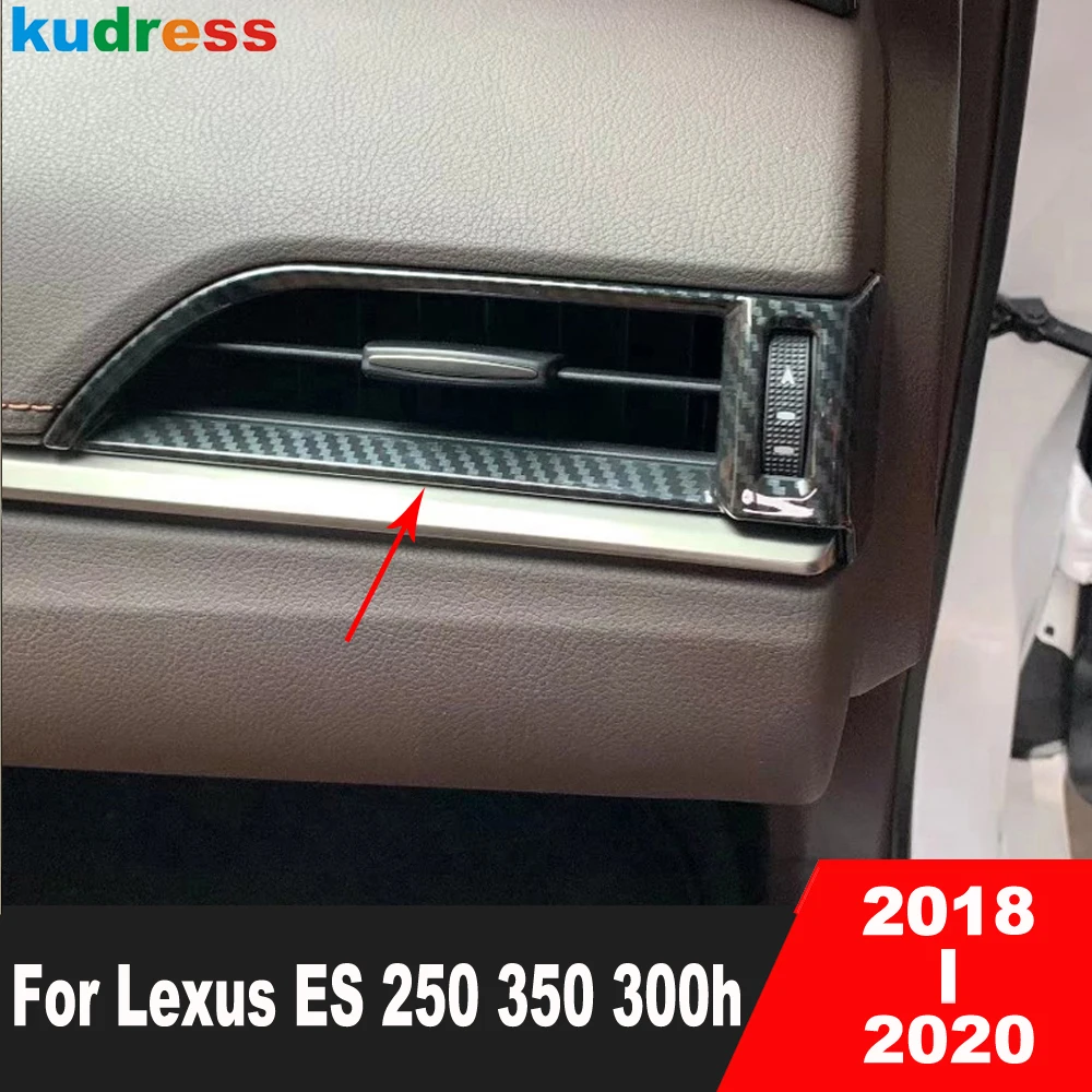 Abdeckung für die vordere seitliche Lüftungsöffnung des Klimaanlagenauslasses für Lexus ES 250 350 300h 2018 2019 2020, Carbonfaser-Innenausstattung