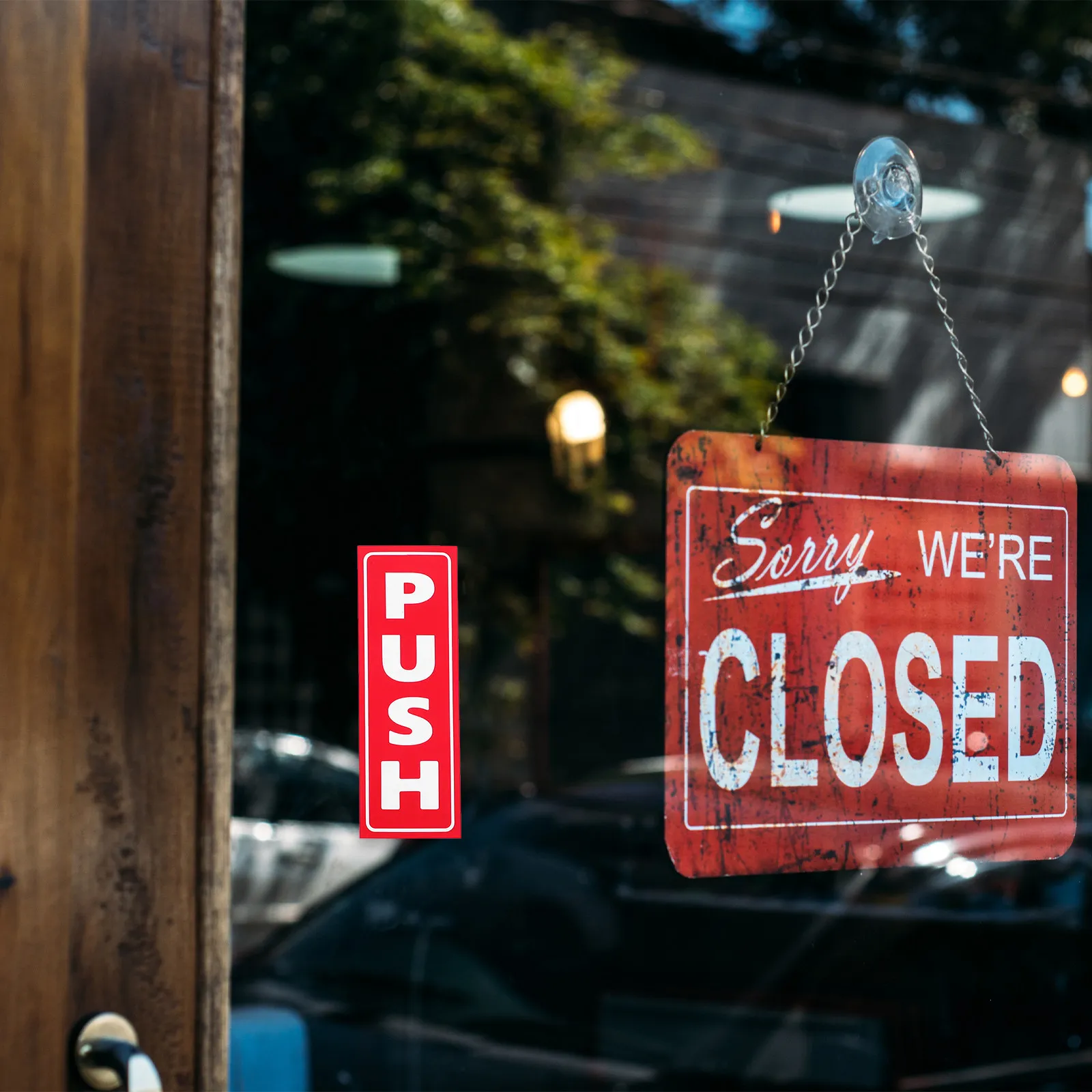 

8Pcs Sliding Glass Door Stickers Push Pull Signs PVC Decals for Shops Cafes Storefront Business Caution Signs Door Stop Sticker