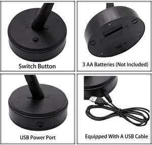 테이블 트리 나이트 라이트 USB/배터리 구동 터치 스위치 인공 분재 체리 꽃 데스크탑 트리 LED 램프 라이트 장식 10 최고의 판매 Deko 배터리 -17