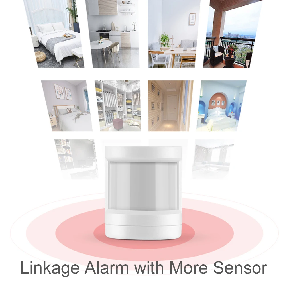 Sensor de movimiento infrarrojo Mini Tuya ZigBee, batería de 170 grados, cobertura de detección de 7 metros para sistema de alarma antirrobo