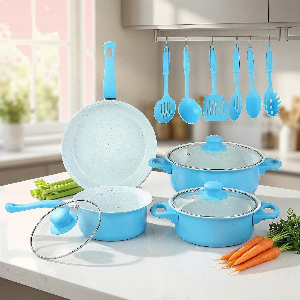 13Pcs Nonstick Pots and Pans Set Induction Cookware Kitchen Set
