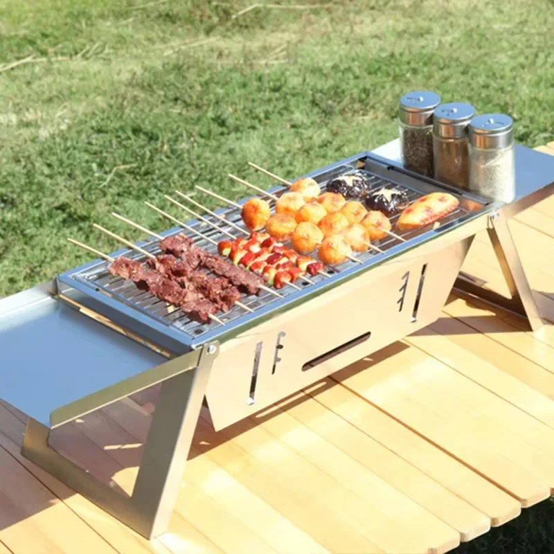 شواية منزلية صغيرة خارجية من الفولاذ المقاوم للصدأ