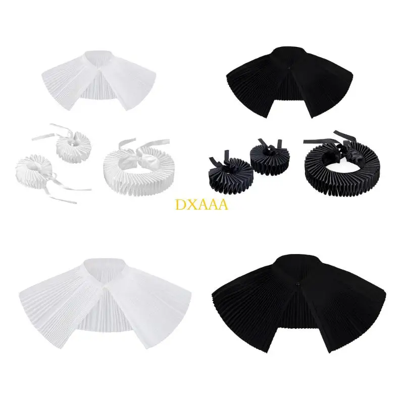 

DXAA Художественный набор плиссированных воротников-гармошек из практичной полиэстеровой накидки на шею для косплея