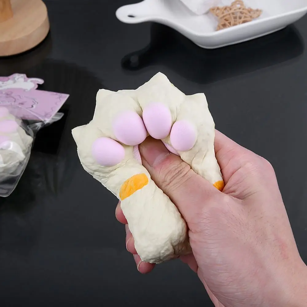 Interesting Kneading Cat Paw Squeeze Toy Silicone Soft Cat Paw Fidget Toy Handmade Colorful Cat Paw Pinch Toy Kids Tricky Doll