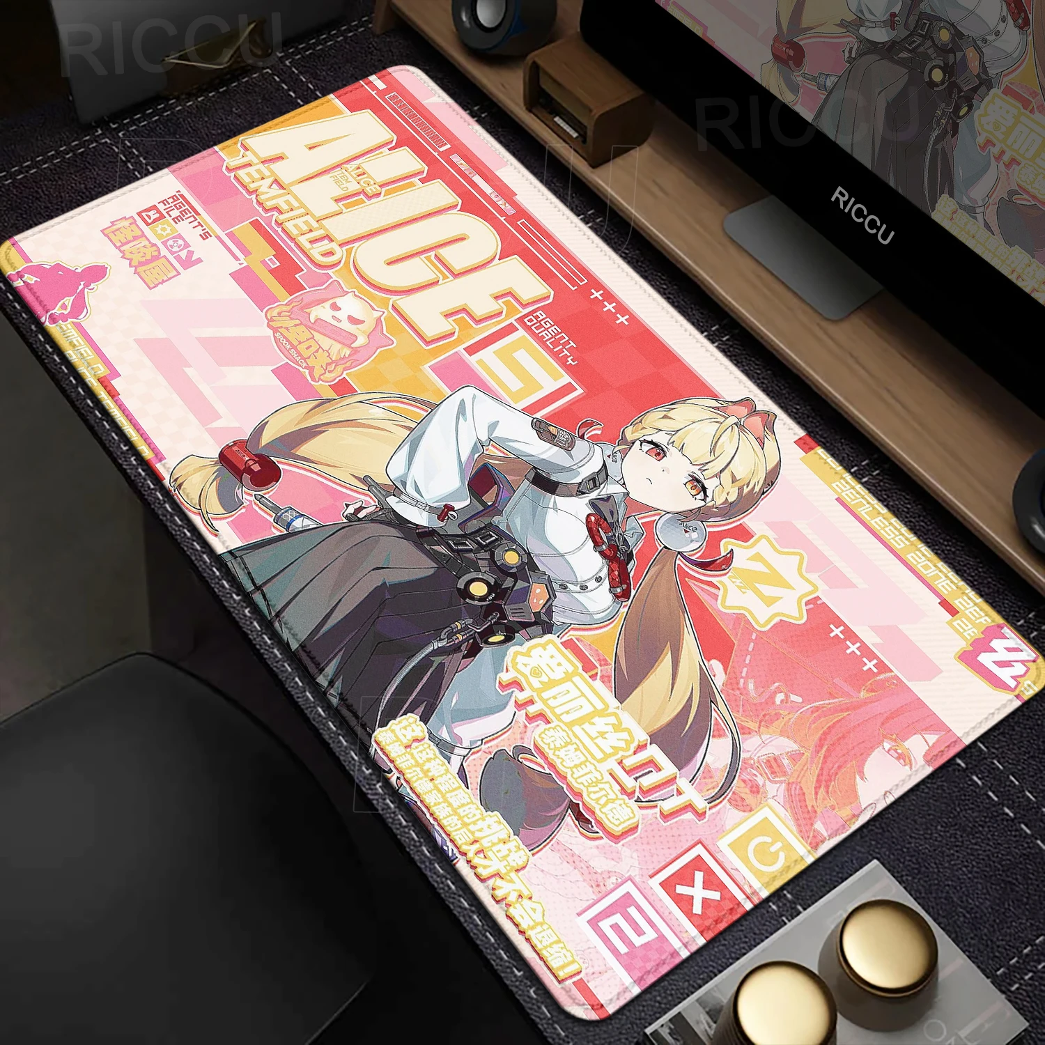Zenless Zone Zero Alice Nicole Jane Mouse Pad HD Print ZZZ Mousepad Laptop Non-slip Keyboard Pad Anime Girl Mat Desk Accessories