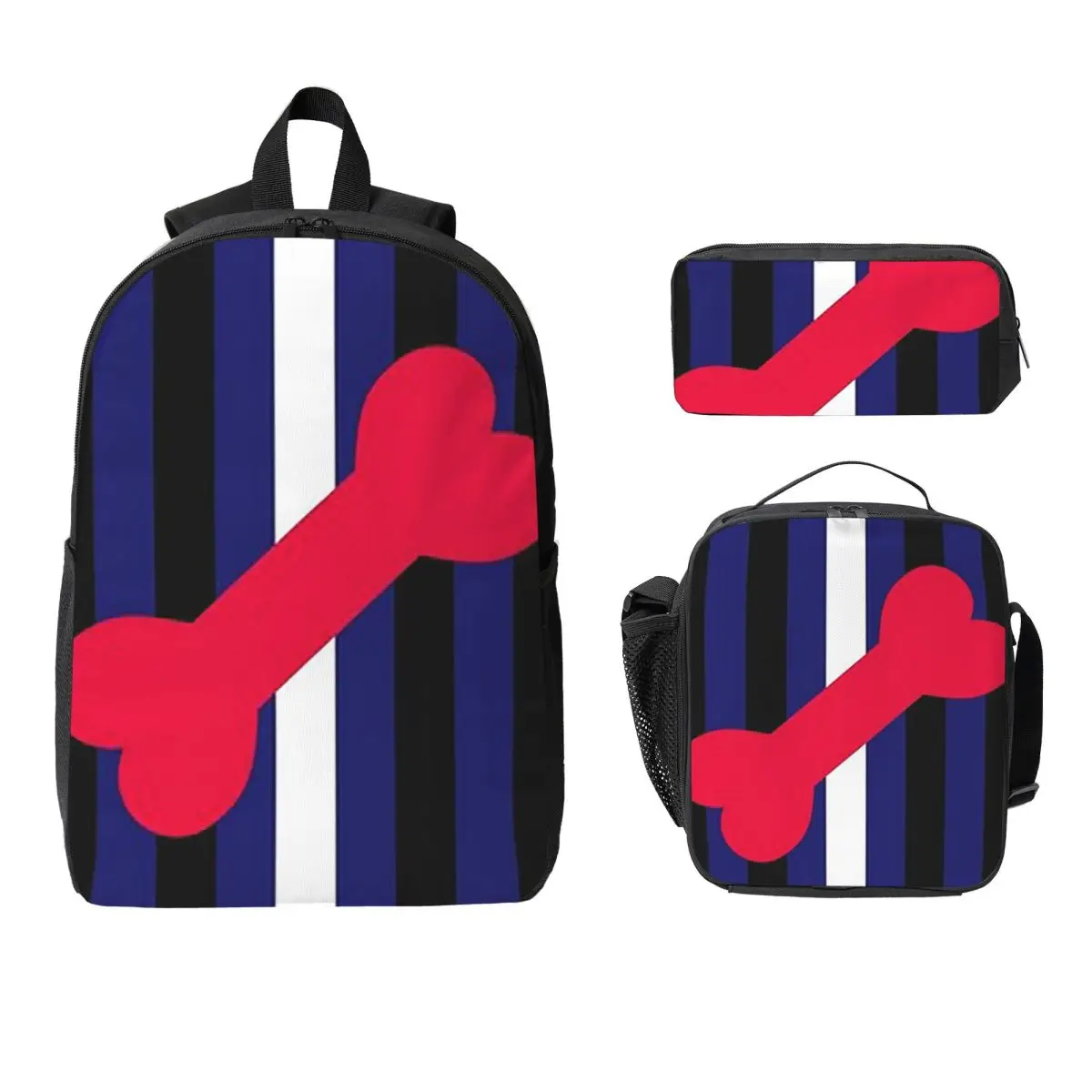 

Leather Puppy Pride Backpack Student Boys Girls BookBag School Bag Laptop Shoulder Bags 3ps Insulated Lunch Bag Pencil Case