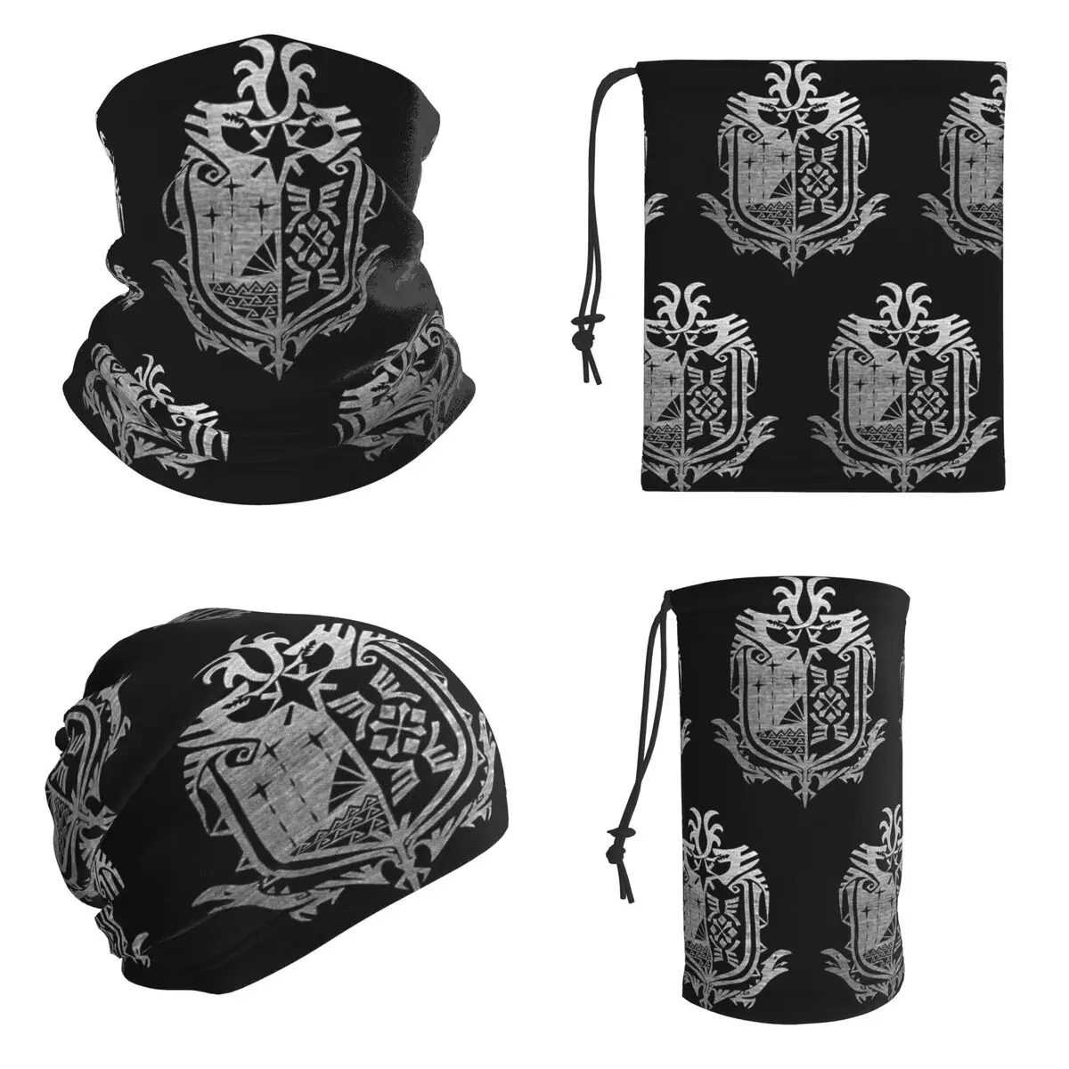 Monster Hunter World Bandana Neck Cover Printed Mask Scarf Cycling Cycling Scarf Unisex Adult Winter