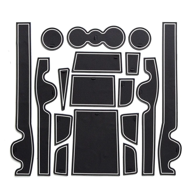 

Anti-Slip Car Gate Slot Mat For Hyundai Sonata 9 LF 2015 ~ 2019 Door Groove Pad Rubber Coaster Auto Interior Accessories