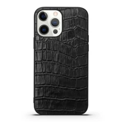 Ultra Thin Crocodile Genuine Leather Case For iPhone 15 16 14 13 11 12 Pro Max 7 8 Plus X XR XS Shockproof Cover