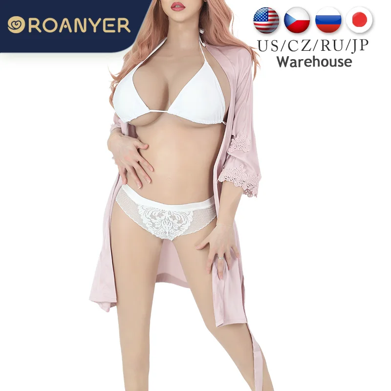 Roanyer Silicone H Cup Whole Bodysuit Crossdresser Costumes Drag Queen Transgender Man’s Chest Artificial Tits Fake Boobs Body