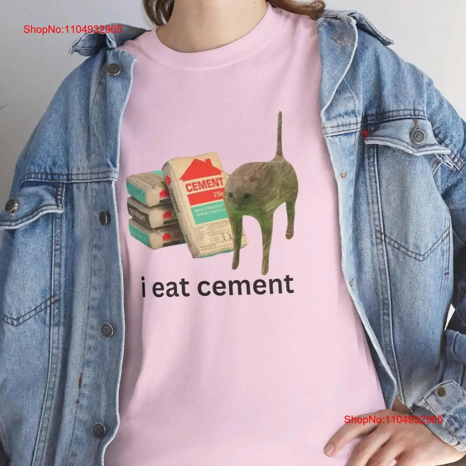 

I Eat Cement Cursed Cat Funny Meme T Shirt Ironic Lover Oddly Specific Unhinged Cringe vintage Washed fashion Soft