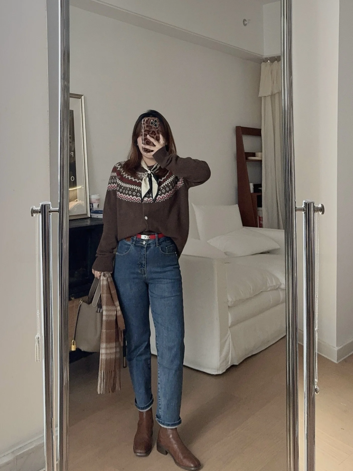 

Прямые джинсы на подкладке Bla Fce, женские утягивающие брюки с высокой талией в стиле ретро, девятисекционные брюки из птичьего соуса, хлопковая джинсовая ткань