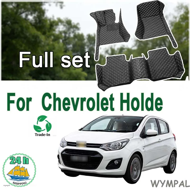 Car Floor Mats For Chevrolet Holden Spark M400 2016~2019 Leather Mat Non-slip Anti-dirt Pad Carpets Leather Mat Car Accessories